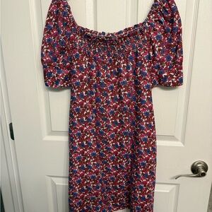 J. Crew Floral Pattern Linen Dress Size Small